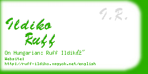 ildiko ruff business card